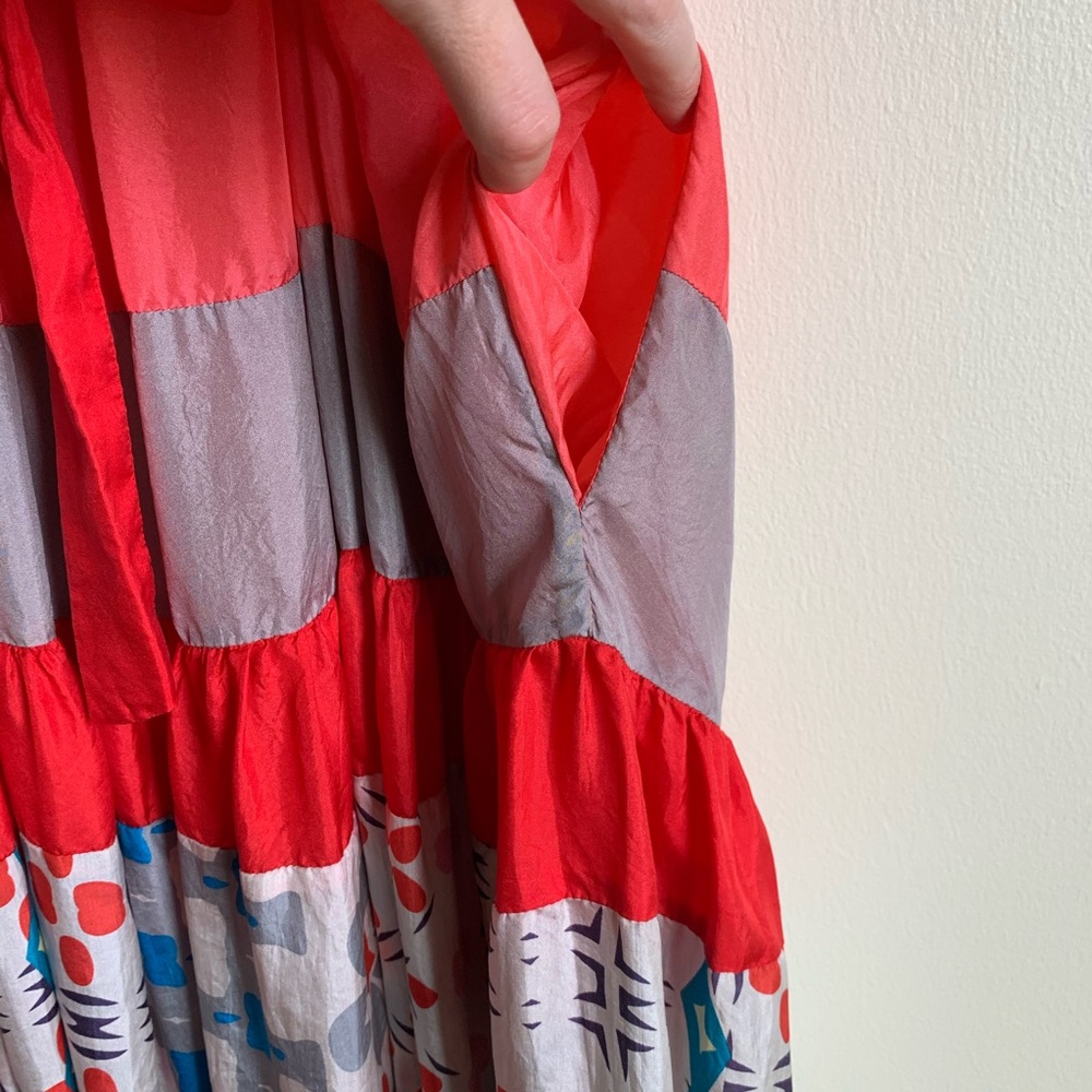 Johnny Was Dress 100% Silk Coral Pink Size XS - Picture 5 of 7